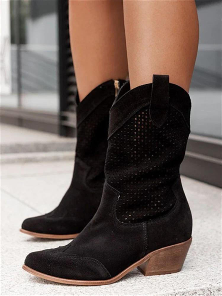 Wren | Women's Western Cutout Knee-High Cowboy Boots