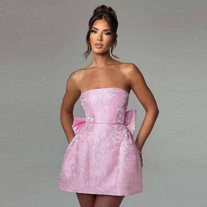 Zuri | Elegant Women’s Cocktail Bow Mini Dress