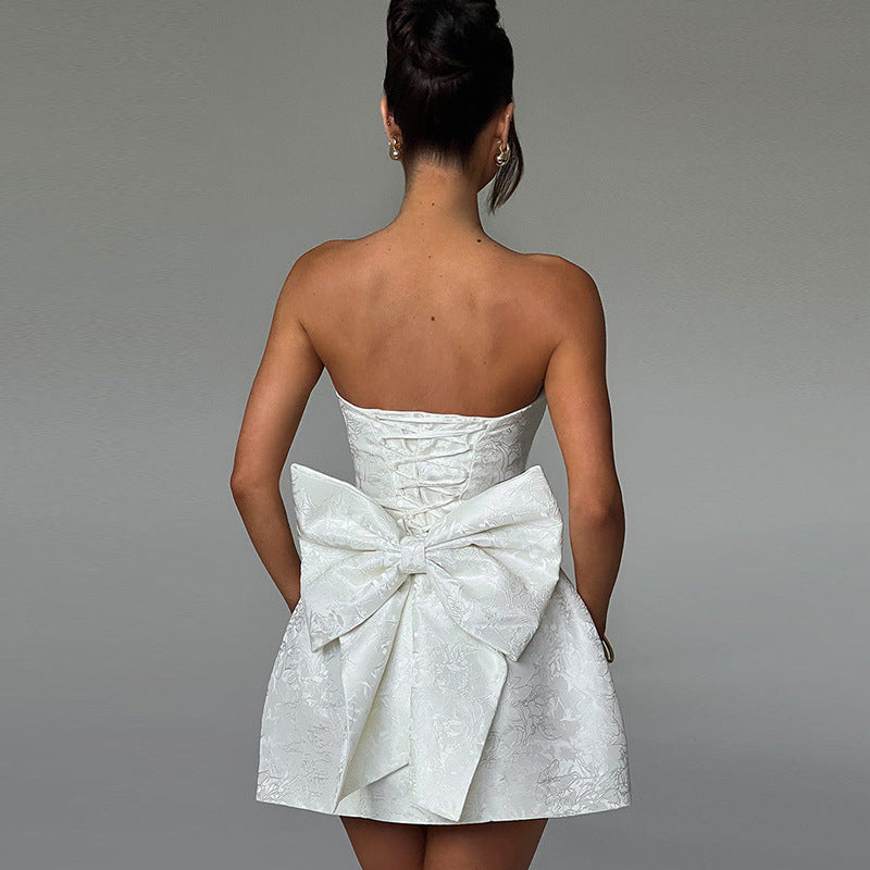 Zuri | Elegant Women’s Cocktail Bow Mini Dress