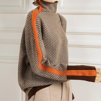 Adalyn | Women's Contrast Trim Turtleneck Sweater