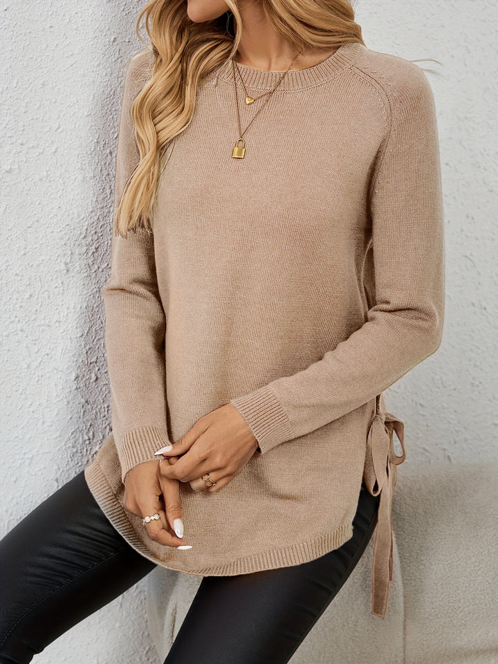 Wilhelmina | Women's Relaxed Side Slit Longline Sweater