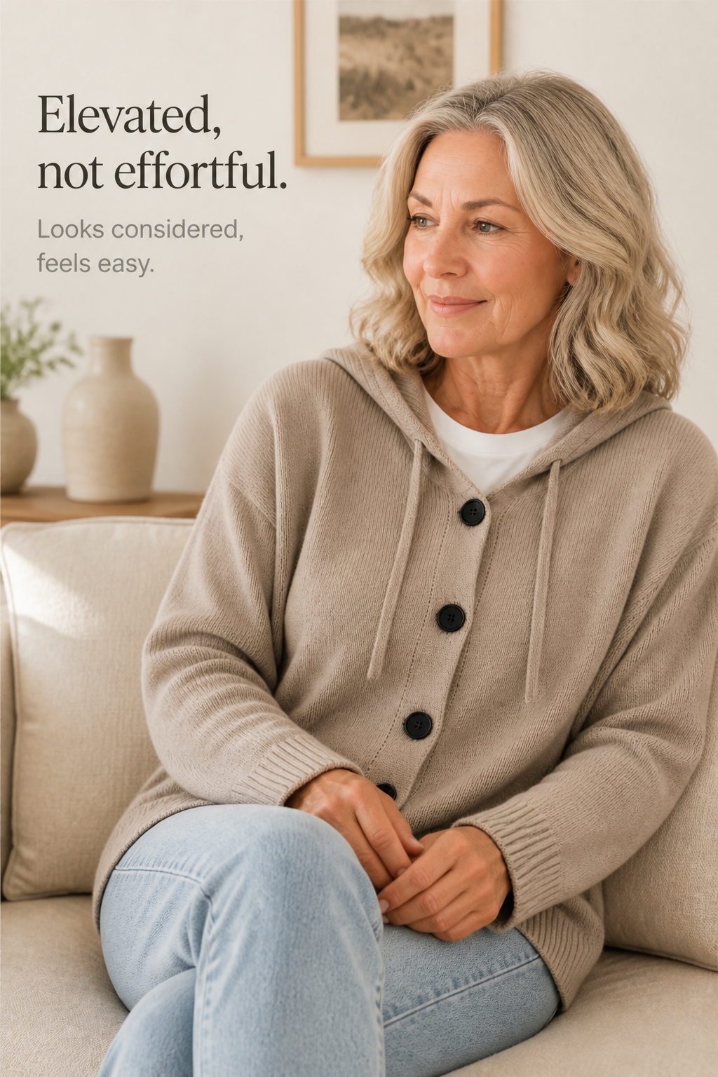 Marguerite | Women's Ribbed Drawstring Hooded Cardigan