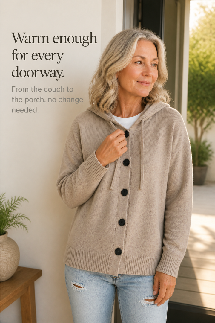Marguerite | Women's Ribbed Drawstring Hooded Cardigan