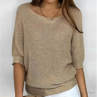 Corinne | Women's Batwing Half Sleeve Knit Sweater