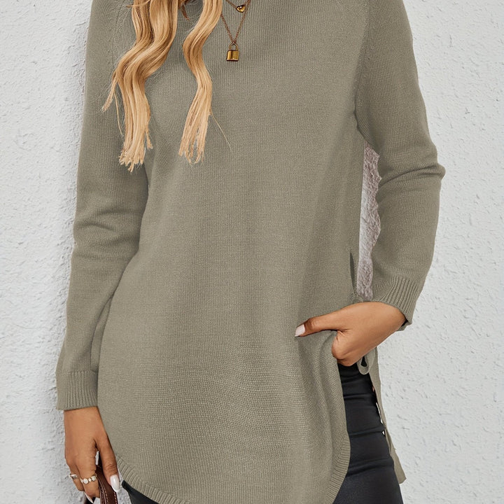 Wilhelmina | Women's Relaxed Side Slit Longline Sweater