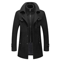 Desmond | Men's Layered Notch Lapel Overcoat