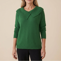 Guinevere | Women's Asymmetric Collar Knit Sweater