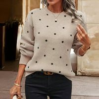 Harlow | Women's Polka Dot Crew Neck Sweater