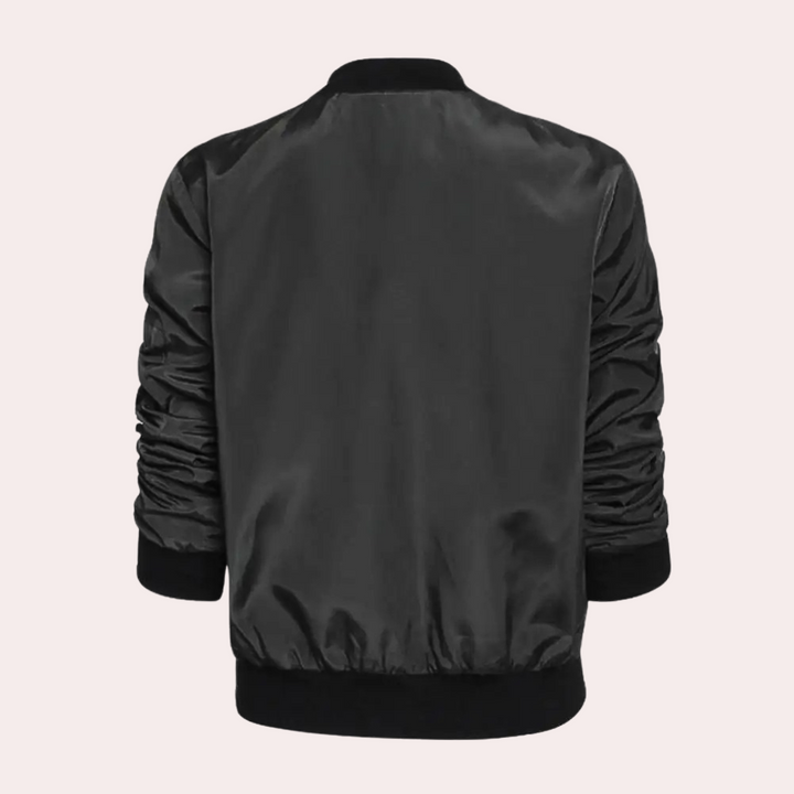 Harlow bomber jacket, back view