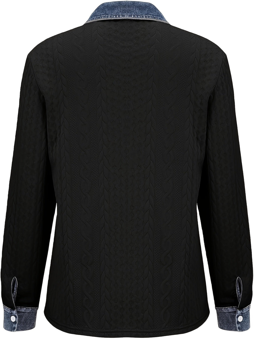 Harriet textured button-up shirt, side angle view with chest pocket detail