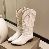 Juniper | Women's Embroidered Pointed Toe Western Cowboy Boots