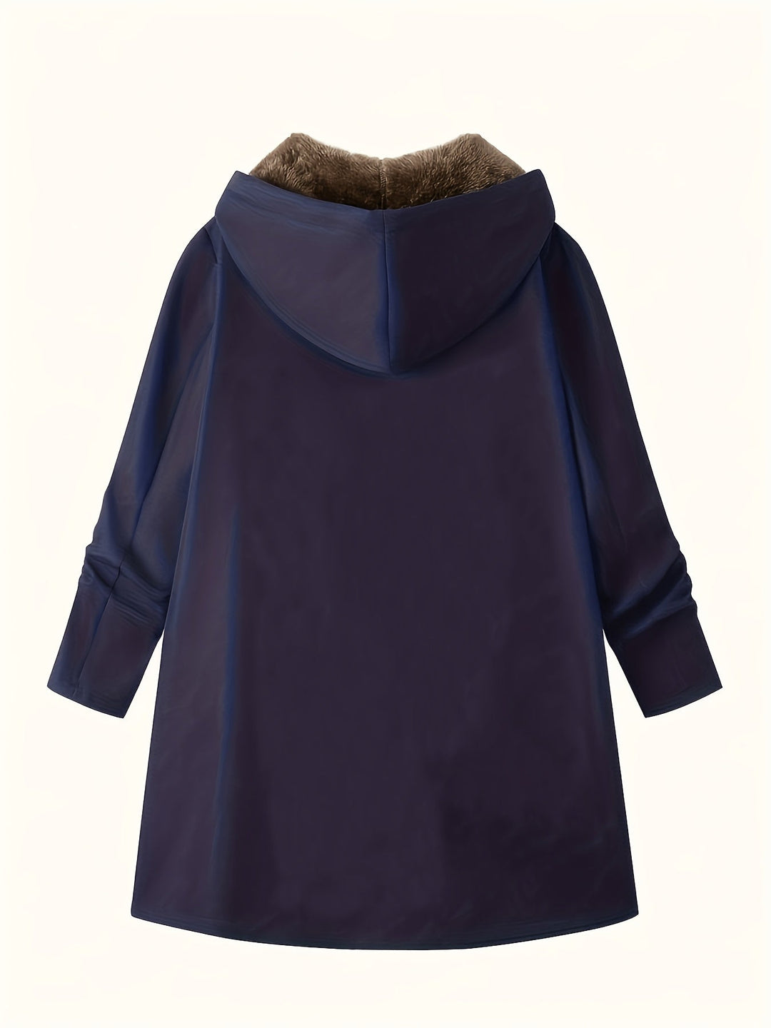 Close-up of Marcelline coat's deep front pocket with plush lining