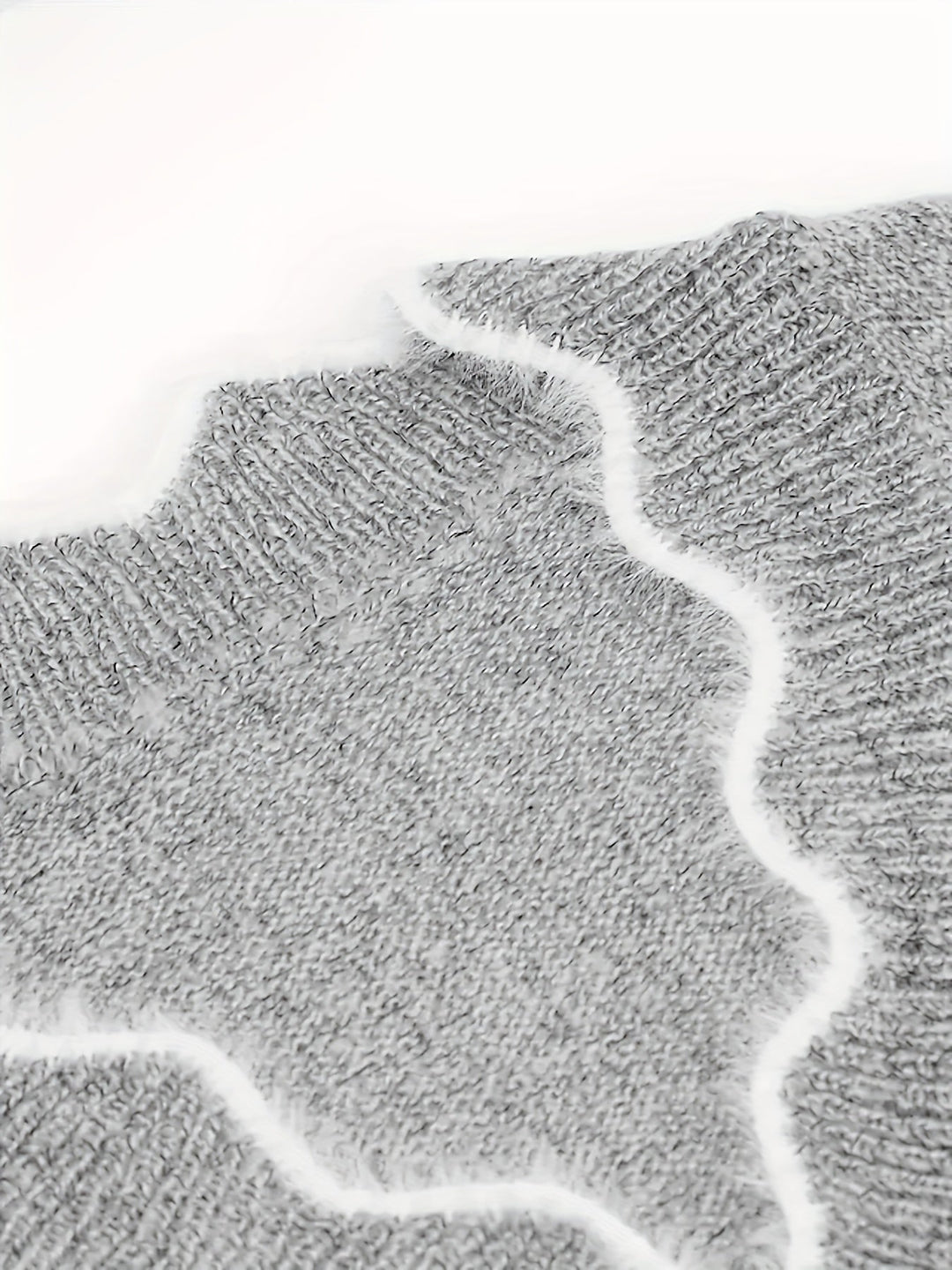 Marisol sweater scalloped V-neckline close-up texture detail
