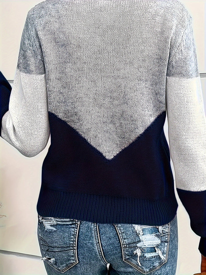 Marisol sweater scalloped V-neckline close-up texture detail