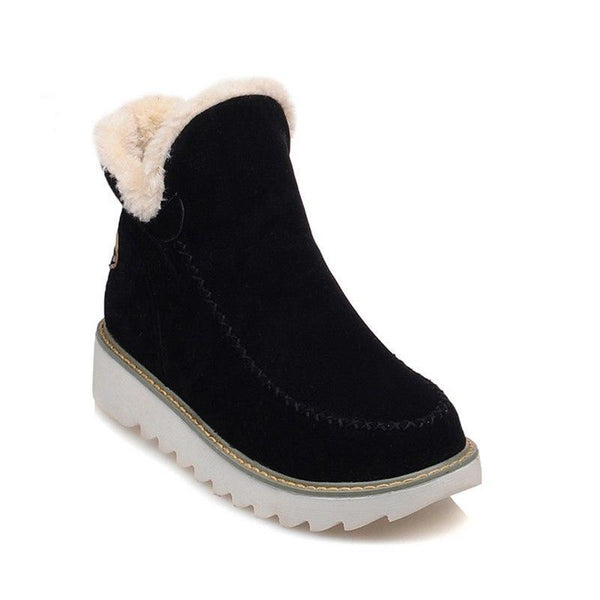 Marisol fur-trim ankle boots in black, product shot single