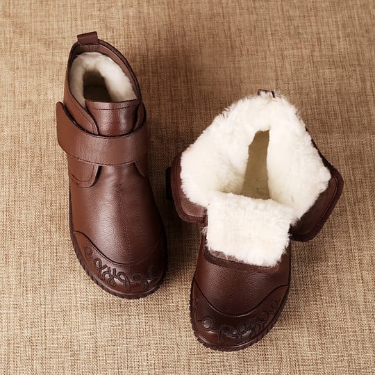 Marlene ankle boots paired together showing interior fleece lining