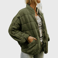 Marlowe | Women's Quilted Zip-Up Bomber Jacket