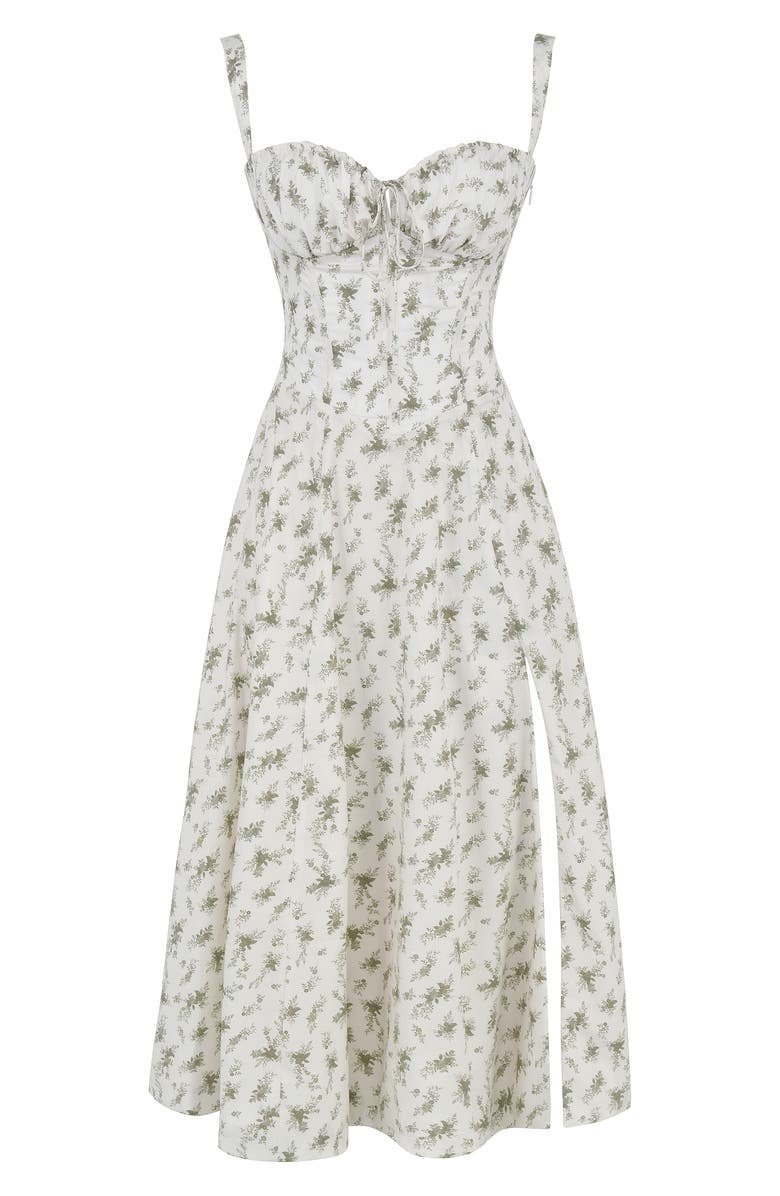 Bonnie | Floral Chic Corset Midi Dress