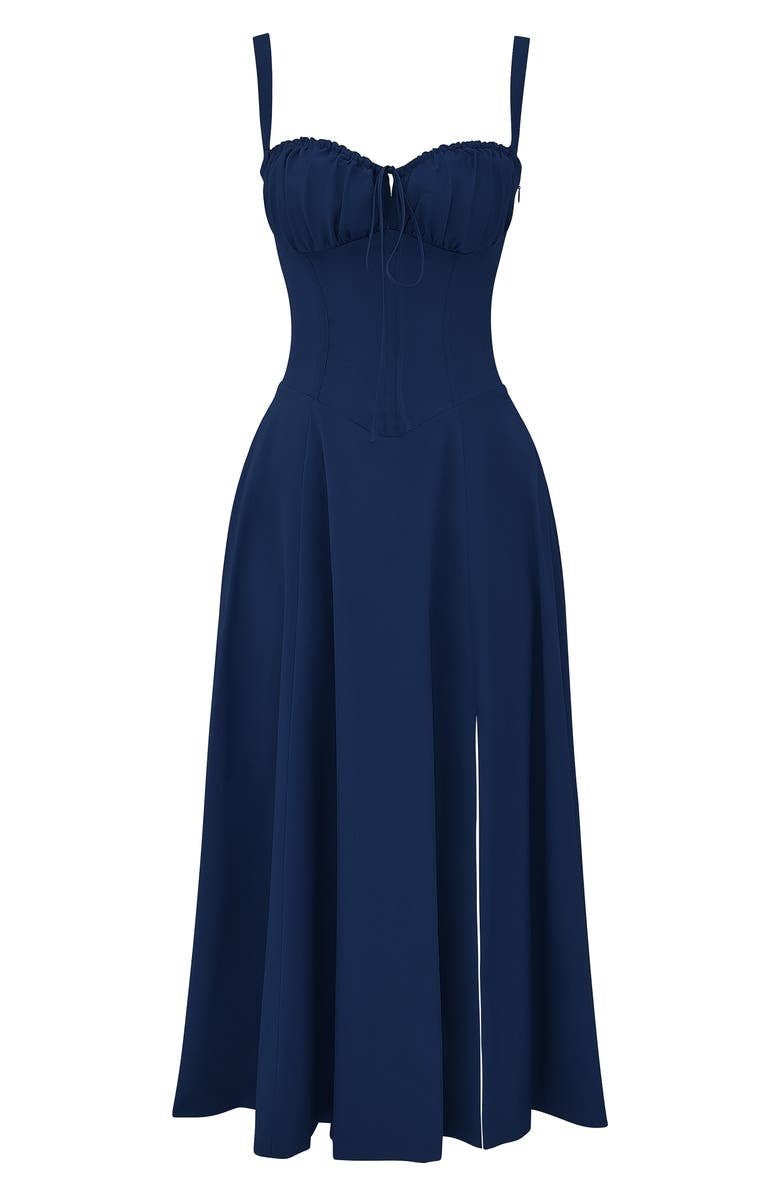 Bonnie | Floral Chic Corset Midi Dress