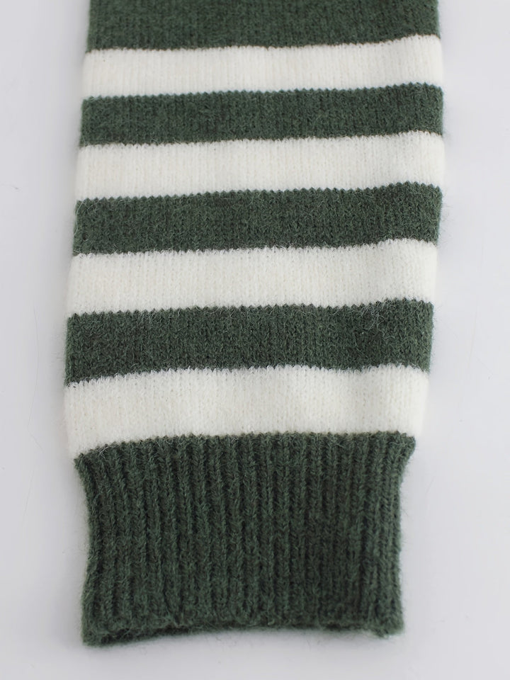 Rosamund striped cuff detail close-up