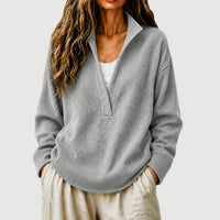 Wilhelmina | Women's Split Collar Pullover Sweater