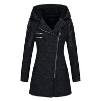 Women's Hooded Quilted Trim Winter Coat | Rosamund