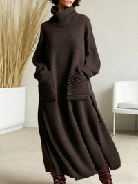 Women's Loose Fit High Neck Sweater Dress | Marisol
