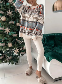 Women's Oversized Reindeer Fair Isle Christmas Sweater | Fenella