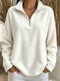 Women's Quarter-Zip Fleece Pullover Sweater | Harriet