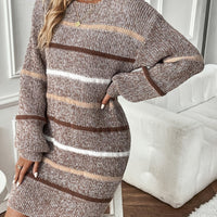 Women's Striped Long Sleeve Sweater Dress | Marigold