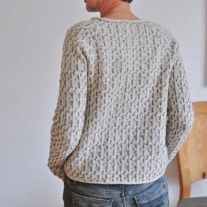 Wren dotted knit sweater, back view