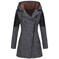 Wren | Women's Quilted Panel Hooded Zip Coat