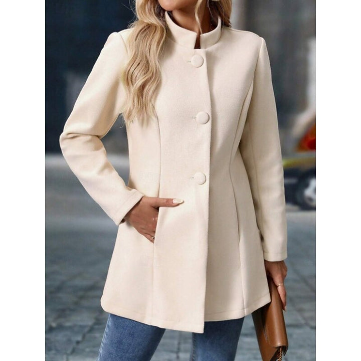 Wren tailored coat full front view with buttons