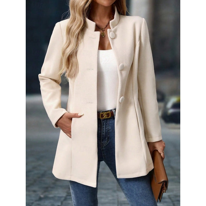 Wren coat back view showing tailored silhouette